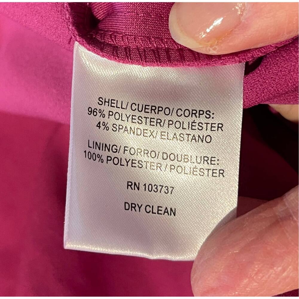 Donna Morgan Raspberry Ruffled Sleeves Shift Dress Plus Size 16 NWT Dressy - Picture 14 of 14